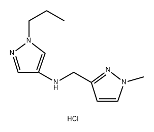 N-[(1-methyl-1H-pyrazol-3-yl)methyl]-1-propyl-1H-pyrazol-4-amine 结构式