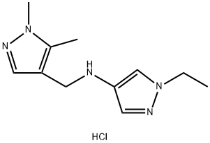 N-[(1,5-dimethyl-1H-pyrazol-4-yl)methyl]-1-ethyl-1H-pyrazol-4-amine 结构式