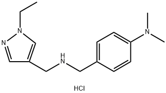 4-({[(1-ethyl-1H-pyrazol-4-yl)methyl]amino}methyl)-N,N-dimethylaniline 结构式
