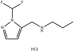 {[1-(difluoromethyl)-1H-pyrazol-5-yl]methyl}propylamine 结构式
