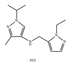 N-[(1-ethyl-1H-pyrazol-5-yl)methyl]-1-isopropyl-3-methyl-1H-pyrazol-4-amine 结构式