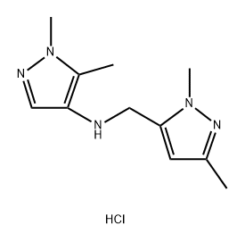 N-[(1,3-dimethyl-1H-pyrazol-5-yl)methyl]-1,5-dimethyl-1H-pyrazol-4-amine 结构式