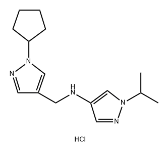 N-[(1-cyclopentyl-1H-pyrazol-4-yl)methyl]-1-isopropyl-1H-pyrazol-4-amine 结构式