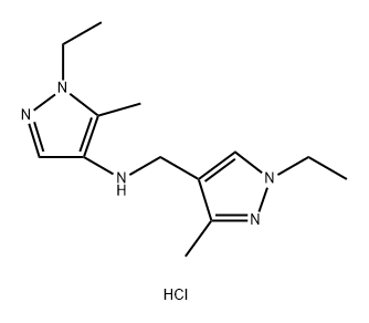 1-ethyl-N-[(1-ethyl-3-methyl-1H-pyrazol-4-yl)methyl]-5-methyl-1H-pyrazol-4-amine 结构式