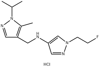 1-(2-fluoroethyl)-N-[(1-isopropyl-5-methyl-1H-pyrazol-4-yl)methyl]-1H-pyrazol-4-amine 结构式