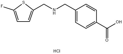 4-({[(5-fluoro-2-thienyl)methyl]amino}methyl)benzoic acid 结构式