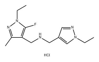 1-(1-ethyl-5-fluoro-3-methyl-1H-pyrazol-4-yl)-N-[(1-ethyl-1H-pyrazol-4-yl)methyl]methanamine 结构式