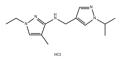 1-ethyl-N-[(1-isopropyl-1H-pyrazol-4-yl)methyl]-4-methyl-1H-pyrazol-3-amine 结构式