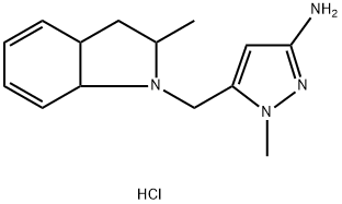 1-methyl-5-[(2-methyl-2,3,3a,7a-tetrahydro-1H-indol-1-yl)methyl]-1H-pyrazol-3-amine 结构式
