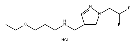 {[1-(2,2-difluoroethyl)-1H-pyrazol-4-yl]methyl}(3-ethoxypropyl)amine 结构式