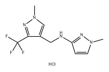 1-methyl-N-{[1-methyl-3-(trifluoromethyl)-1H-pyrazol-4-yl]methyl}-1H-pyrazol-3-amine 结构式