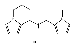 1-(1-methyl-1H-pyrrol-2-yl)-N-[(1-propyl-1H-pyrazol-5-yl)methyl]methanamine 结构式