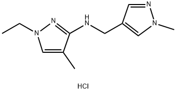 1-ethyl-4-methyl-N-[(1-methyl-1H-pyrazol-4-yl)methyl]-1H-pyrazol-3-amine 结构式