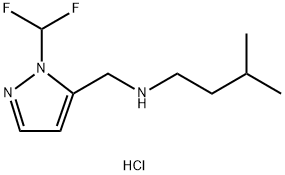 {[1-(difluoromethyl)-1H-pyrazol-5-yl]methyl}(3-methylbutyl)amine 结构式