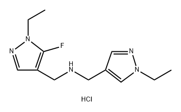 1-(1-ethyl-5-fluoro-1H-pyrazol-4-yl)-N-[(1-ethyl-1H-pyrazol-4-yl)methyl]methanamine 结构式