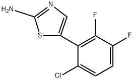 5-(6-chloro-2,3-difluorophenyl)thiazol-2-amine 结构式