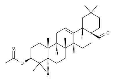 Olean-12-en-28-al, 3-(acetyloxy)-, (3β)- 结构式