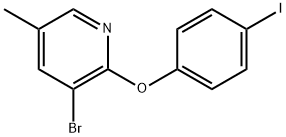 3-Bromo-2-(4-iodophenoxy)-5-methylpyridine 结构式