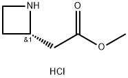 (S)-氮杂环丁烷-2-基-乙酸甲酯盐酸盐 结构式