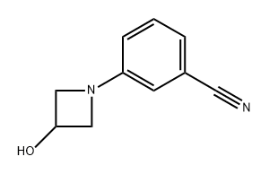 3-(3-hydroxyazetidin-1-yl)benzonitrile 结构式