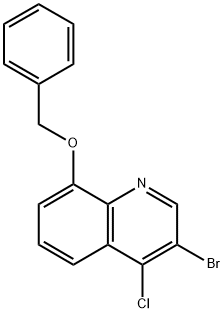 8-(苄氧基)-3-溴-4-氯喹啉 结构式