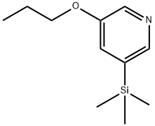 3-Propoxy-5-(trimethylsilyl)pyridine 结构式