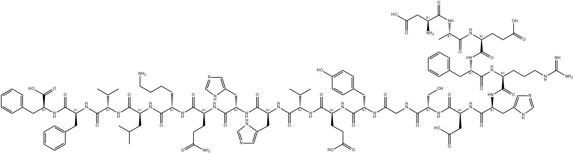 Β-AMYLOID (1-20)肽 结构式