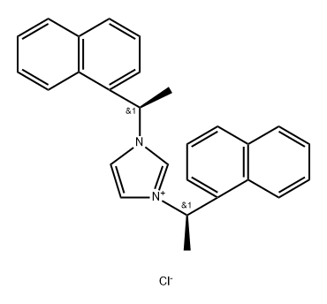 1,3-双((R)-1-(萘-1-基)乙基)-1H-咪唑-3-鎓氯化物 结构式