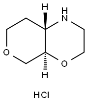 rac-(4aR,8aS)-octahydropyrano[3,4-b][1,4]oxazine hydrochloride 结构式