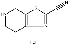 4H,5H,6H,7H-[1,3]thiazolo[5,4-c]pyridine-2-carbonitrile hydrochloride 结构式