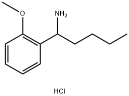 1-(2-methoxyphenyl)pentan-1-amine hydrochloride 结构式
