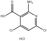 2-氨基-4,6-二氯烟酸盐酸盐 结构式