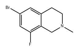 6-bromo-8-fluoro-2-methyl-1,2,3,4-tetrahydroisoquinoline 结构式