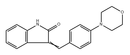 3-(4-吗啉亚苄基)吲哚啉-2-酮 结构式