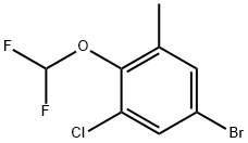 5-Bromo-1-chloro-2-(difluoromethoxy)-3-methylbenzene 结构式
