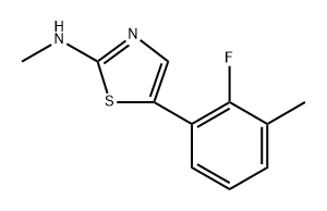 5-(2-Fluoro-3-methylphenyl)-N-methylthiazol-2-amine 结构式