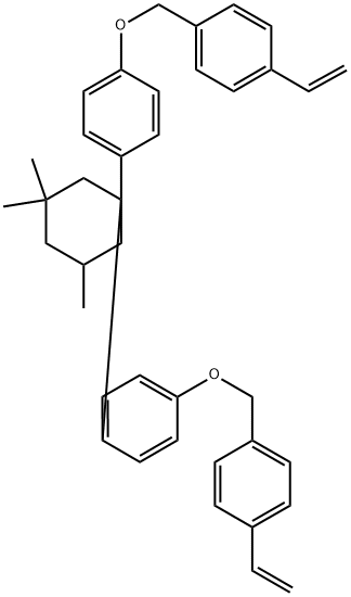 1,1′-(3,3,5-三甲基环己亚基)双[4-[(4-乙烯基苯基)甲氧基]苯 结构式