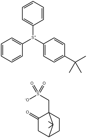 (4-叔丁基苯基)二苯基锍樟脑磺酸盐 结构式