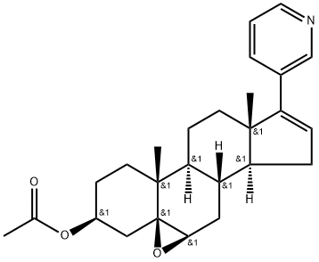 Androst-16-en-3-ol, 5,6-epoxy-17-(3-pyridinyl)-, 3-acetate, (3β,5β,6β)- 结构式