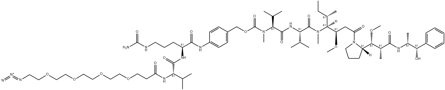 叠氮-四聚乙二醇-VAL-CIT-PAB-MMAE 结构式