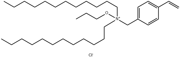 N,N-双十二烷基-4-乙烯基-N-丙氧基苯甲胺氯化物 (1:1) 结构式