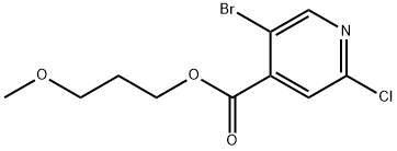 3-methoxypropyl 5-bromo-2-chloroisonicotinate 结构式