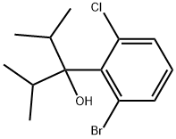 2-Bromo-6-chloro-α,α-bis(1-methylethyl)benzenemethanol 结构式