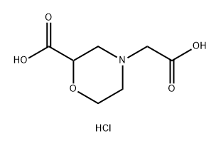 4-Morpholineacetic acid, 2-carboxy-, hydrochloride 结构式