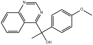4-Quinazolinemethanol, α-(4-methoxyphenyl)-α-methyl- 结构式