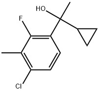 4-Chloro-α-cyclopropyl-2-fluoro-α,3-dimethylbenzenemethanol 结构式