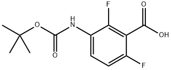 3-((叔丁氧基羰基)氨基)-2,6-二氟苯甲酸 结构式