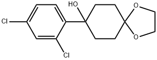 8-(2,4-dichlorophenyl)-1,4-dioxaspiro[4.5]decan-8-ol 结构式