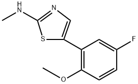 5-(5-Fluoro-2-methoxyphenyl)-N-methylthiazol-2-amine 结构式