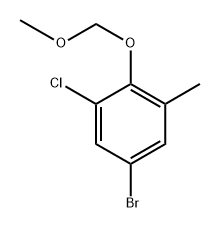 5-Bromo-1-chloro-2-(methoxymethoxy)-3-methylbenzene 结构式